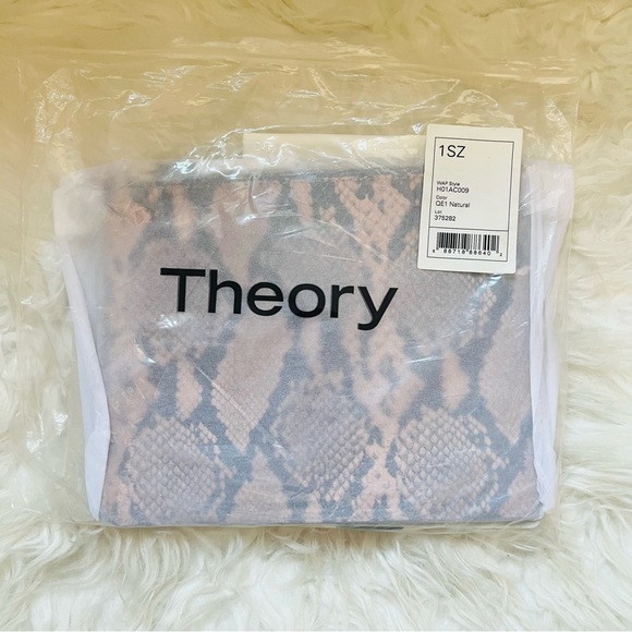 New! THEORY Snakeskin Pouch Clutch - Picture 7 of 8